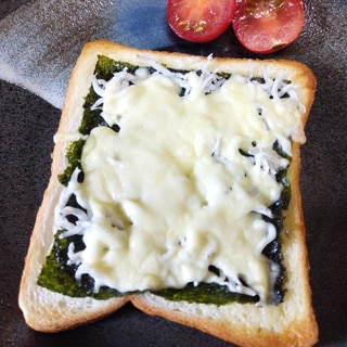 朝ご飯に！しらす海苔チーズトースト